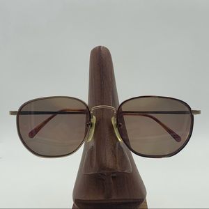 Vintage Nikon Gold/Red Oval Sunglasses Frames